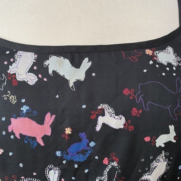 Erin Fetherston For Target Bunny Print Dress Juniors Size 5 Girls Youth - Picture 3 of 8